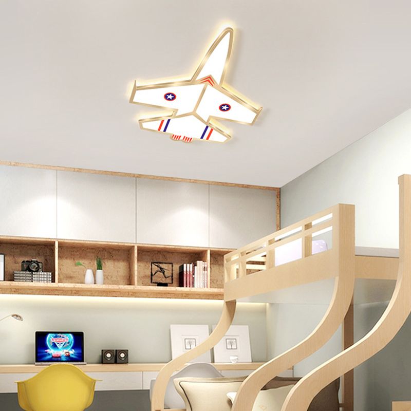Ultradelgado avión LED luces incrustadas dibujos animados acrílico luces de techo para habitaciones infantiles