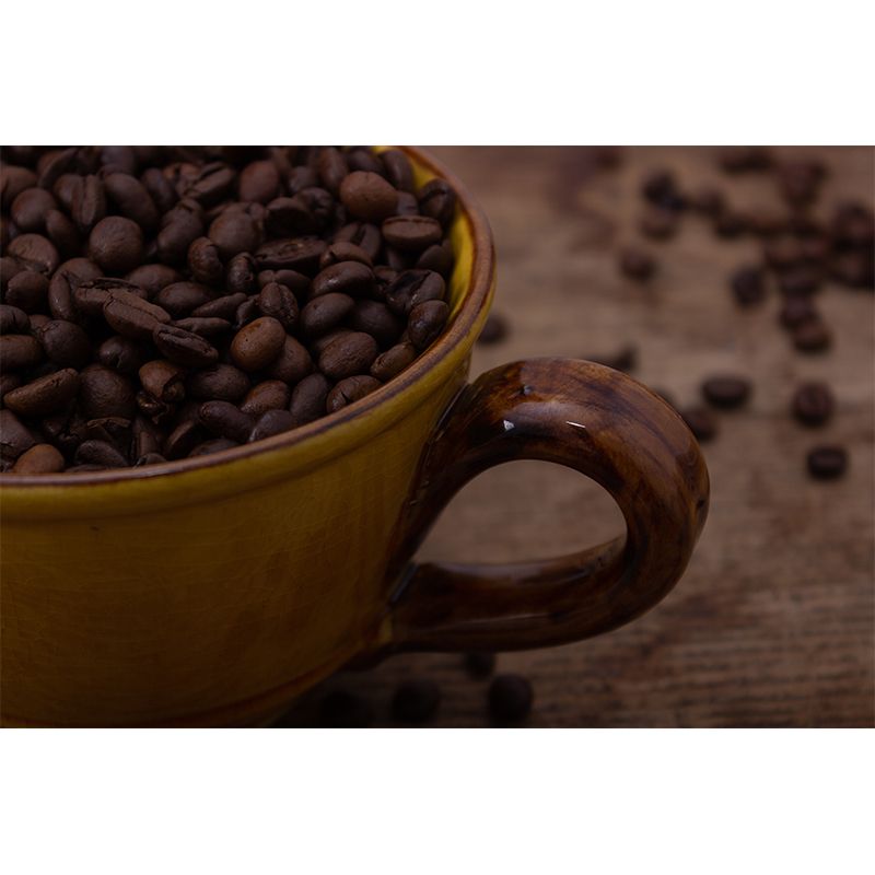 Coffee Beans Commercial Use Mural Wallpaper Stain Resistant Wall Decor for Coffee Shop