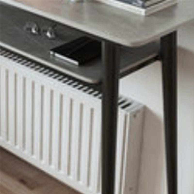 Contemporary Rectangle Bar Table Stone Bar Dining Table with 4 Legs