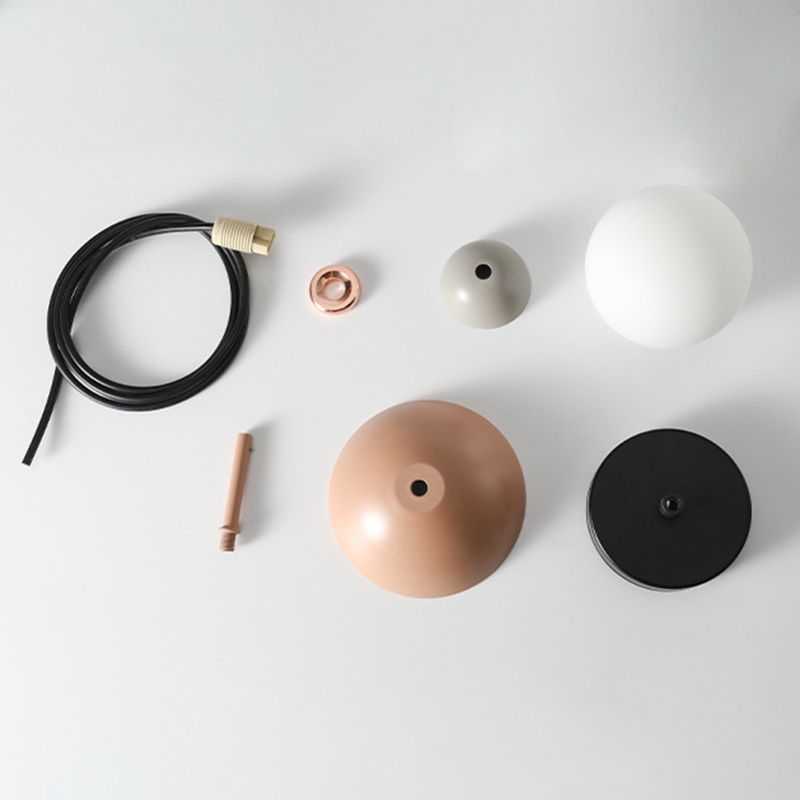 1 Light Dome Posting Iluminación de estilo nórdico de accesorios de iluminación colgante de hierro para restaurante