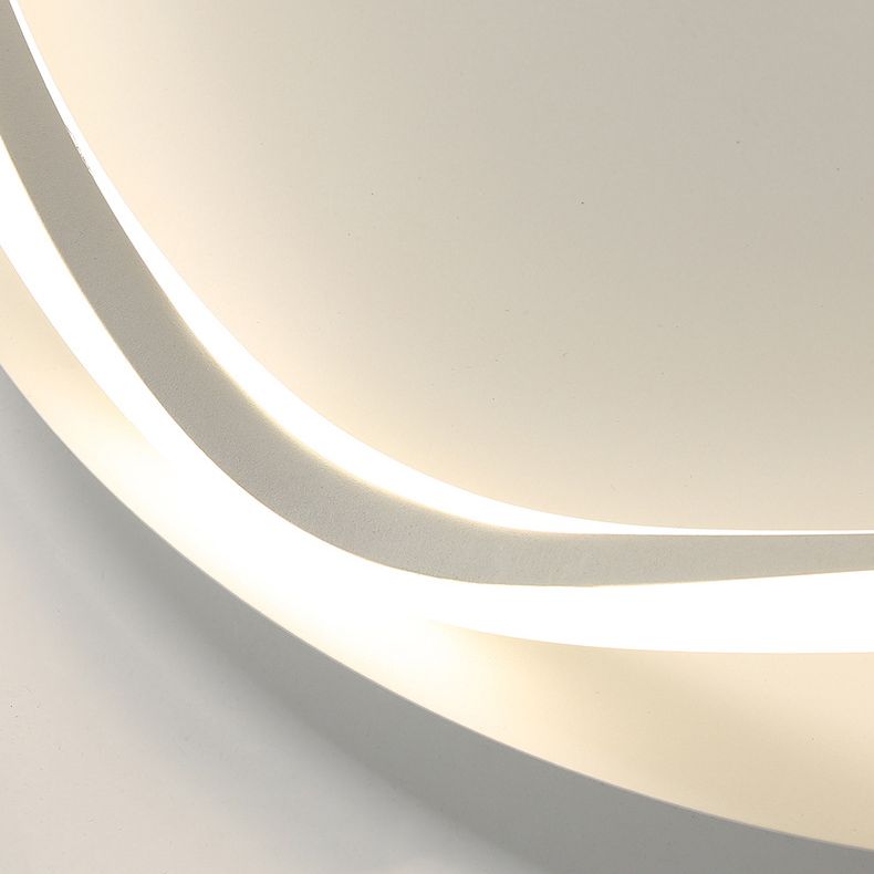 Lámpara circular de montaje en techo, estilo minimalista, luz LED de montaje empotrado en techo de metal