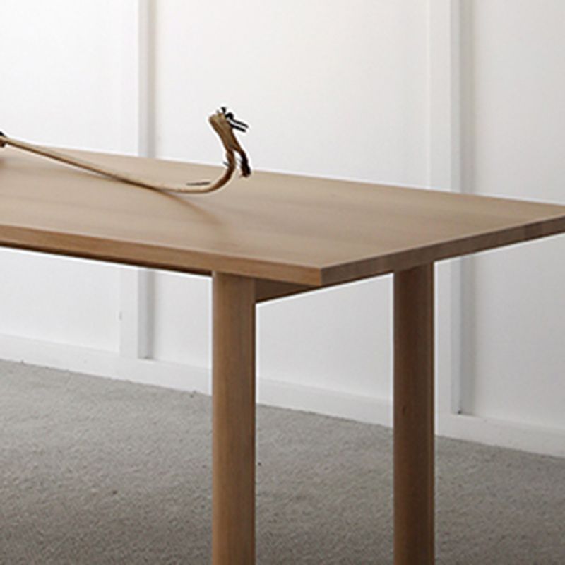 Medieval Modern Solid Wood Table Rectangular Wood Table with 4 Legs