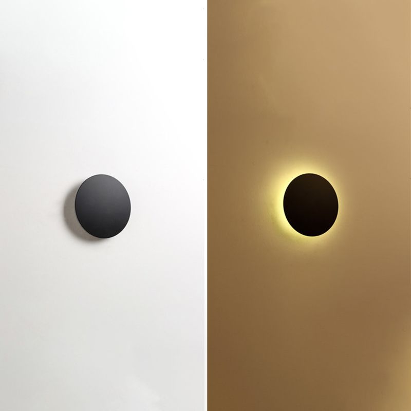 Nordic Creative Art SimpleStyle Round Shade Wall Sconce Metal 1 Light Sconces for Bedroom.