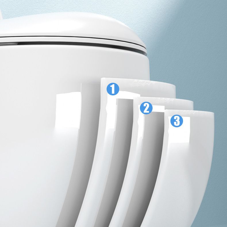 Modern White Siphon Jet Toilet Bowl Floor Mount Flush Toilet with Toilet Seat