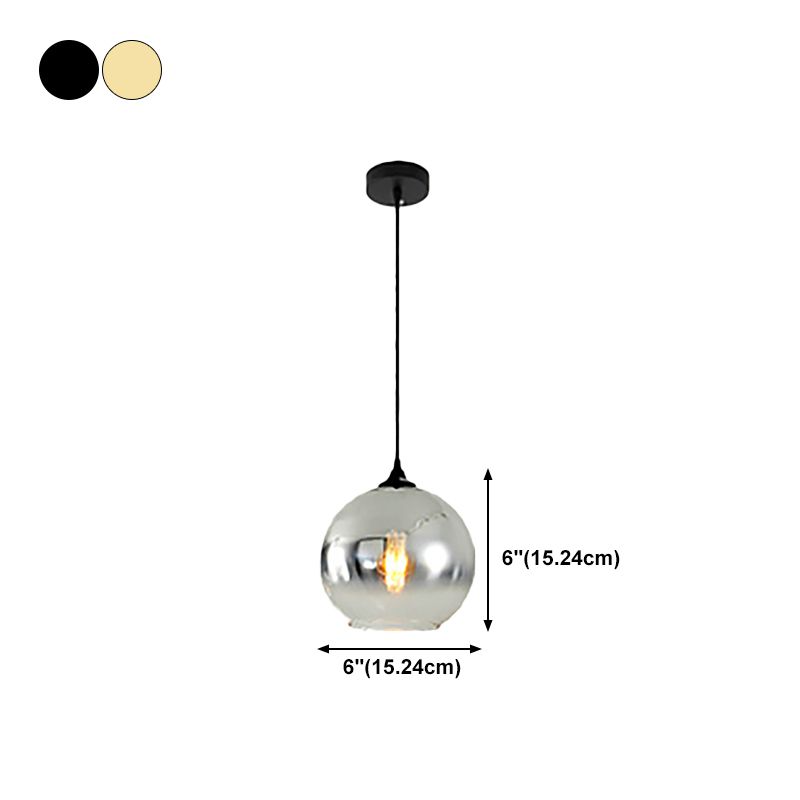 Moderner Stil sphärischer Form anheizt Anhänger Beleuchtung Glas 1 Lichtheiztlicht Licht für das Restaurant