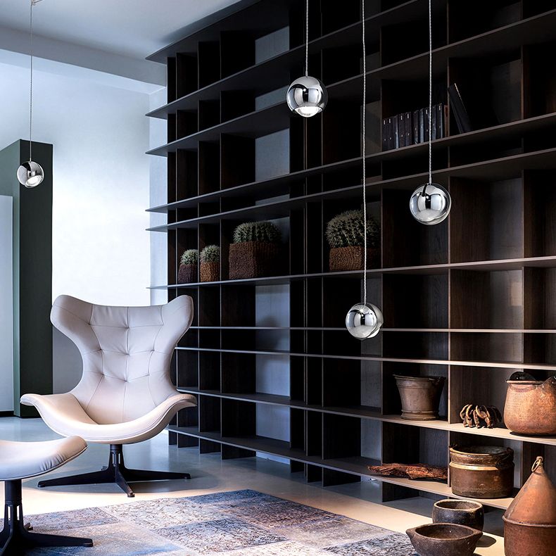 1-Licht-LED zeitgenössische Hanglampe Kit sphärischen Metallanhänger für Schlafzimmer