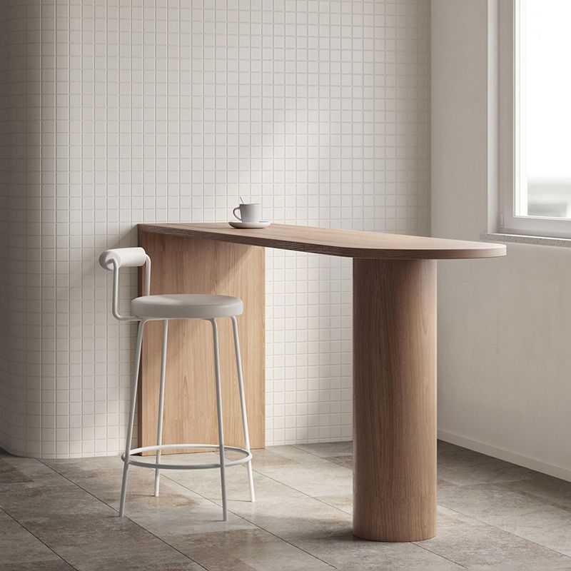 Solid Wood Bar Wine Table Modern Living Room Double Pedestal Bar Stool Table