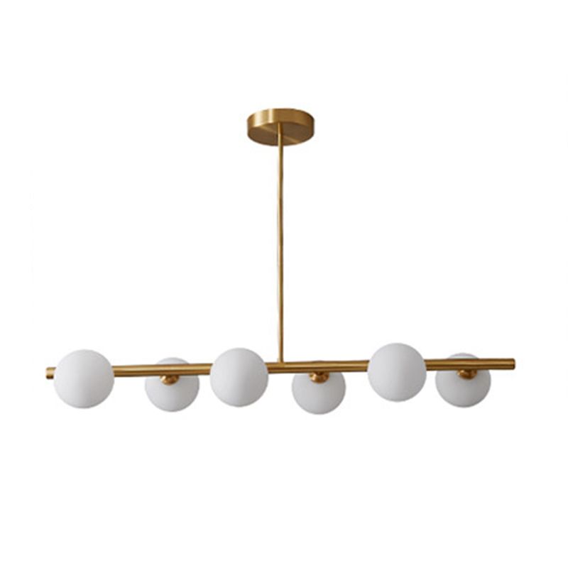 3/5/6-Light Golden Modern Kitchen Island Lighting Shaded Island Pendant Lighting