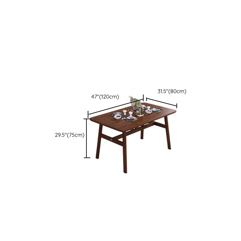 Trestle Base Dining Table Rectangle Table for Kitchen Dining Room