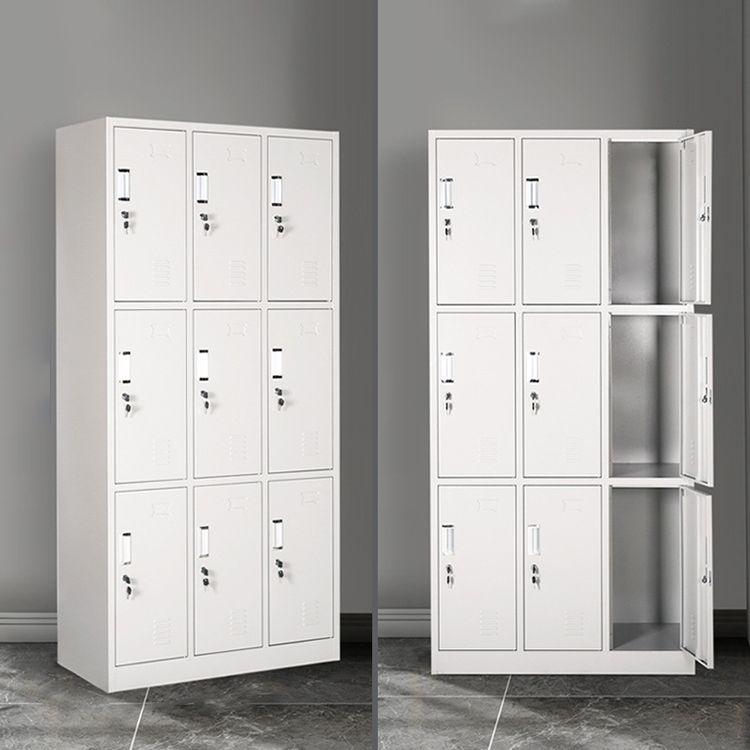 Metal Contemporary Cabinet for Bathroom White Steel Storage Cabinet
