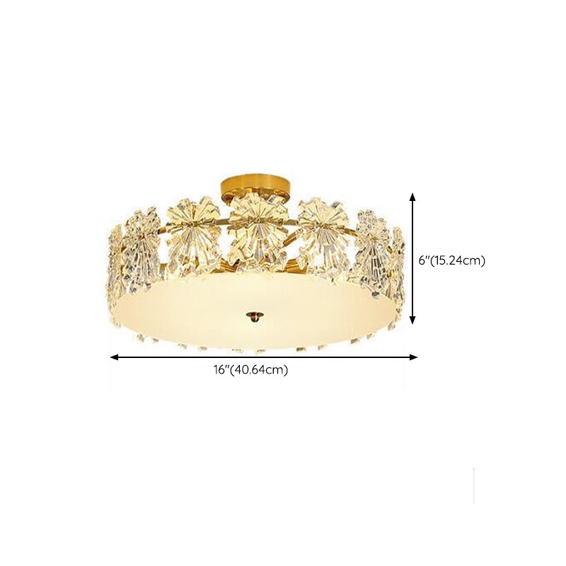 Nordic Ceiling Light Household Glass Shade Flush Mount Light Fixture for Bedroom