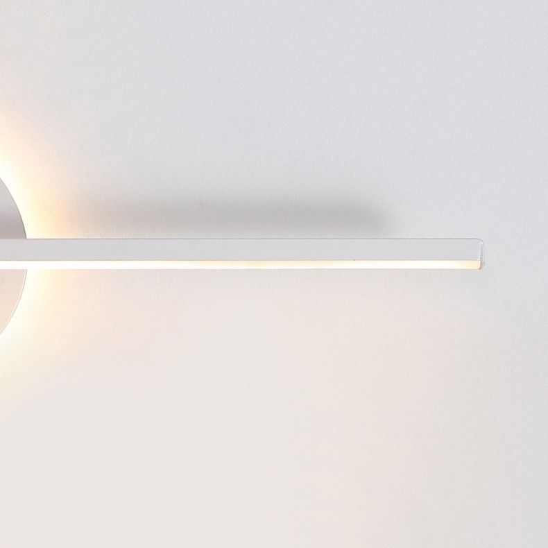 Iluminación de pared de metal de forma lineal iluminación moderna de montura de pared de 1 luces