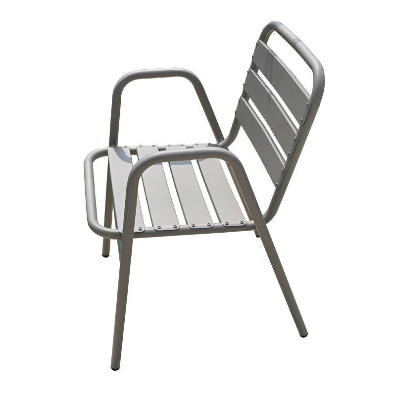 Contemporary Metal Dining Chair Open Back Outdoors Dining Chairs