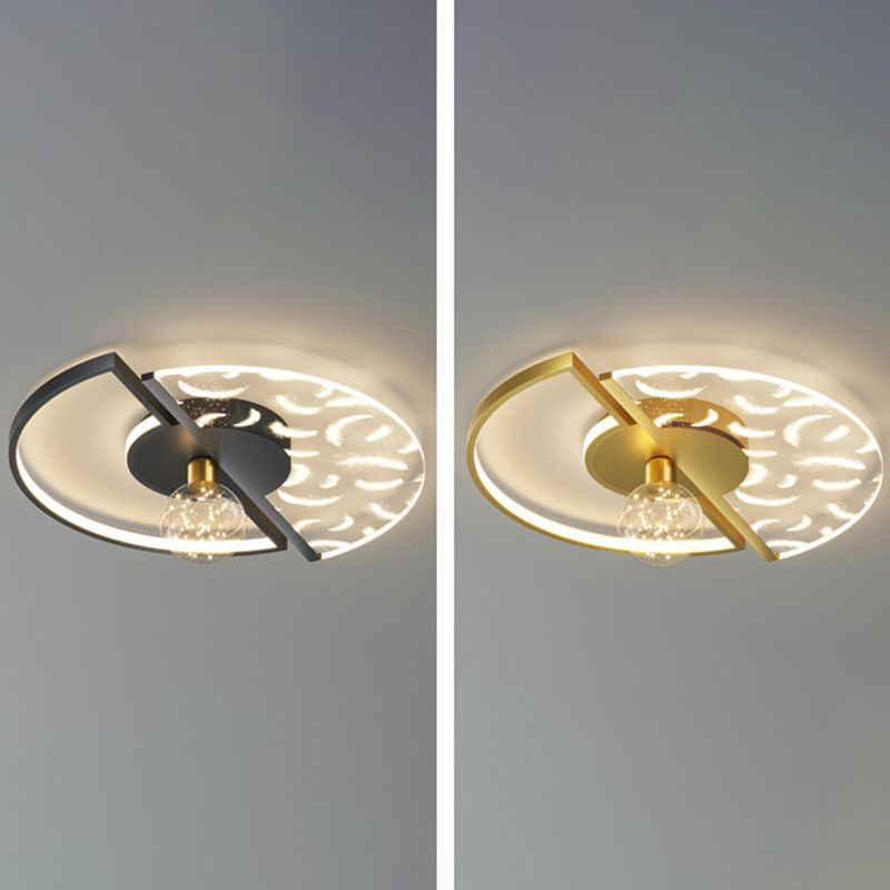 Round Flush Light Fixtures Eenvoud Acryl Plafond Light Fixtures voor Slaapkamer