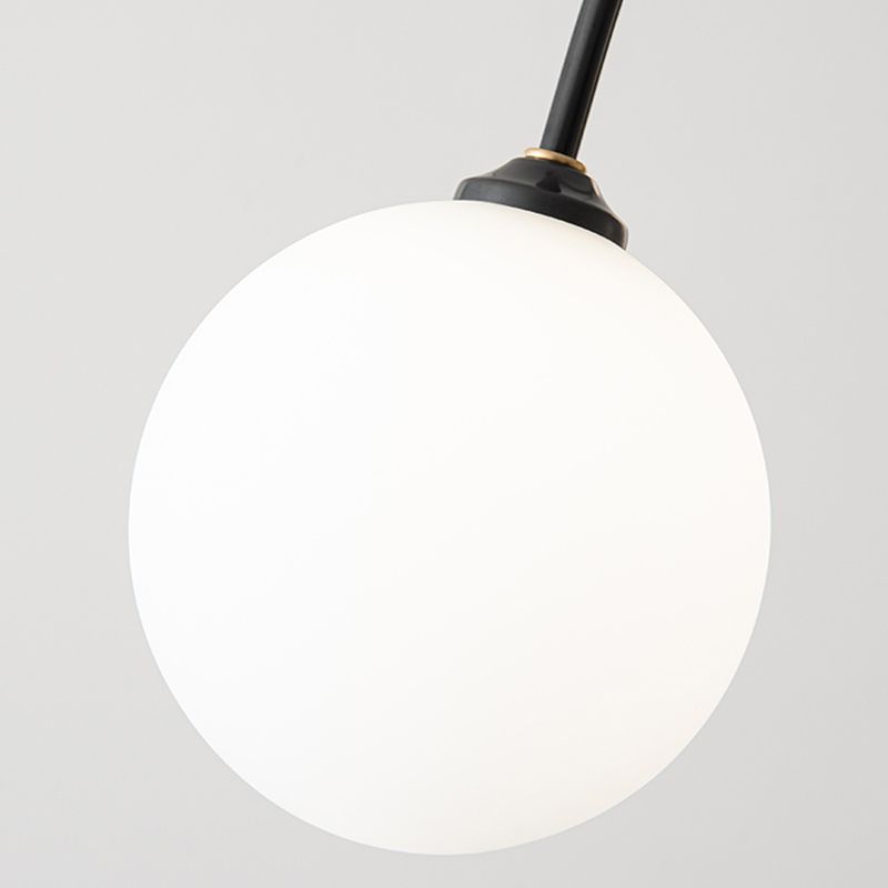 Ball Shape Glass Island Pendants Modern Style 5 Lights Island Pendant Lights