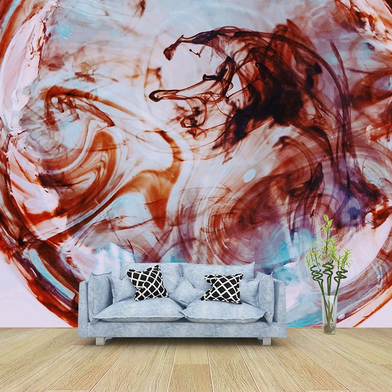Ink Abstract Wall Mural Mildew Resistant Wallpaper for Home Decor
