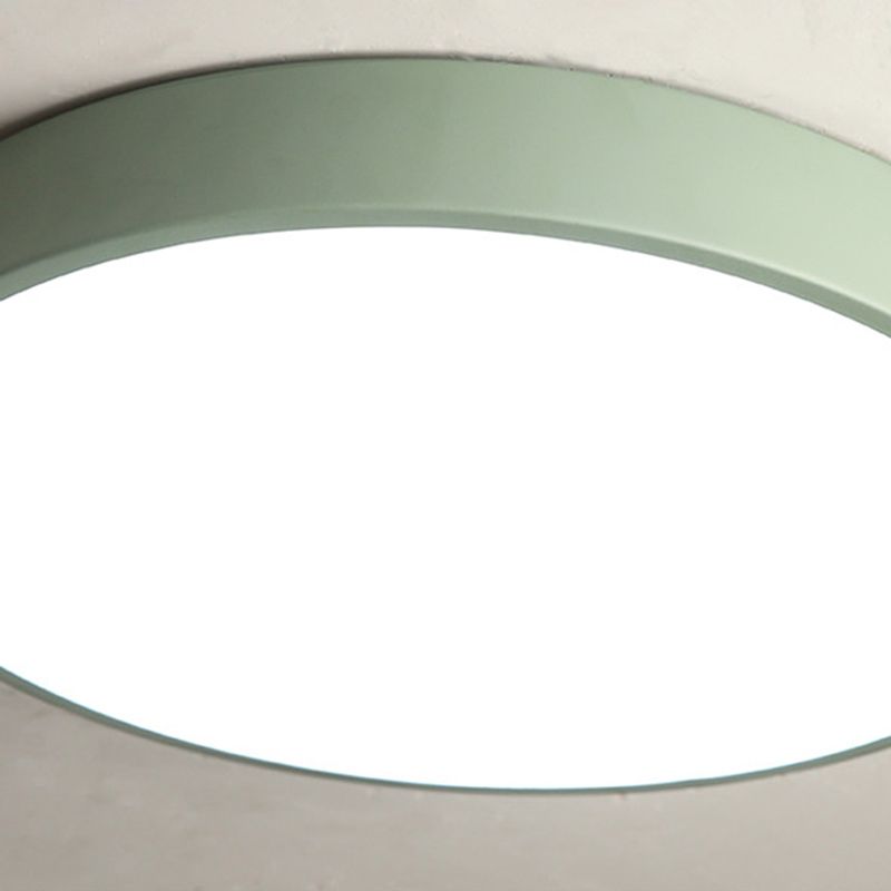 Lámpara de techo de forma redonda Macaroon, estilo moderno y sencillo, hierro, 1 luz, montaje empotrado para habitación de niños