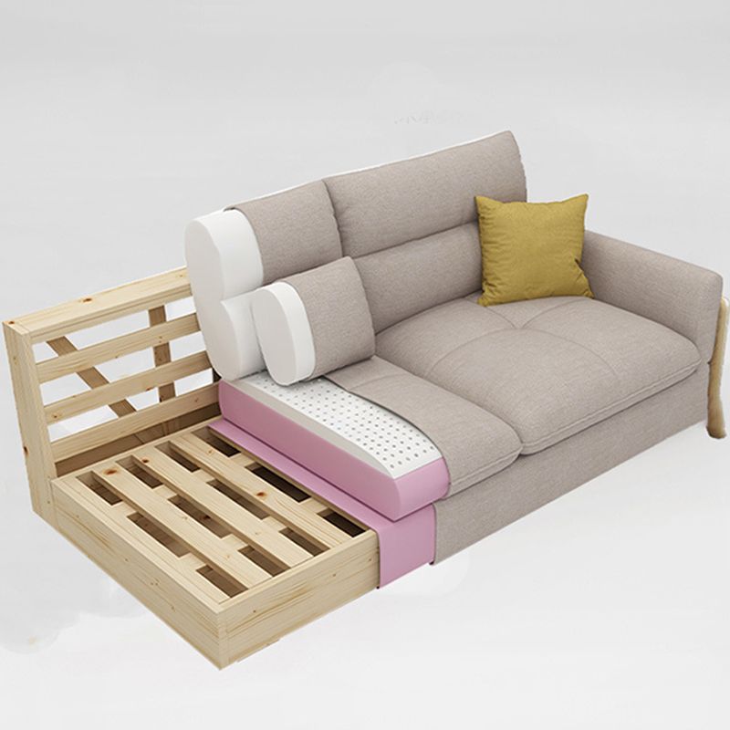 Nordic Cushions Pillow Top Arm Living Room Fabric Stationary Seating