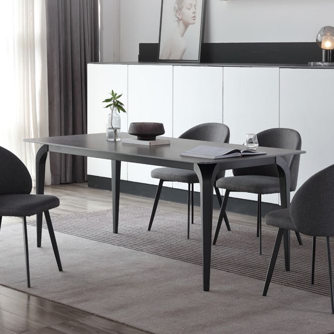 Industrial Grey Table for Restaurant Dining Table with Meal Base and 4 Legs