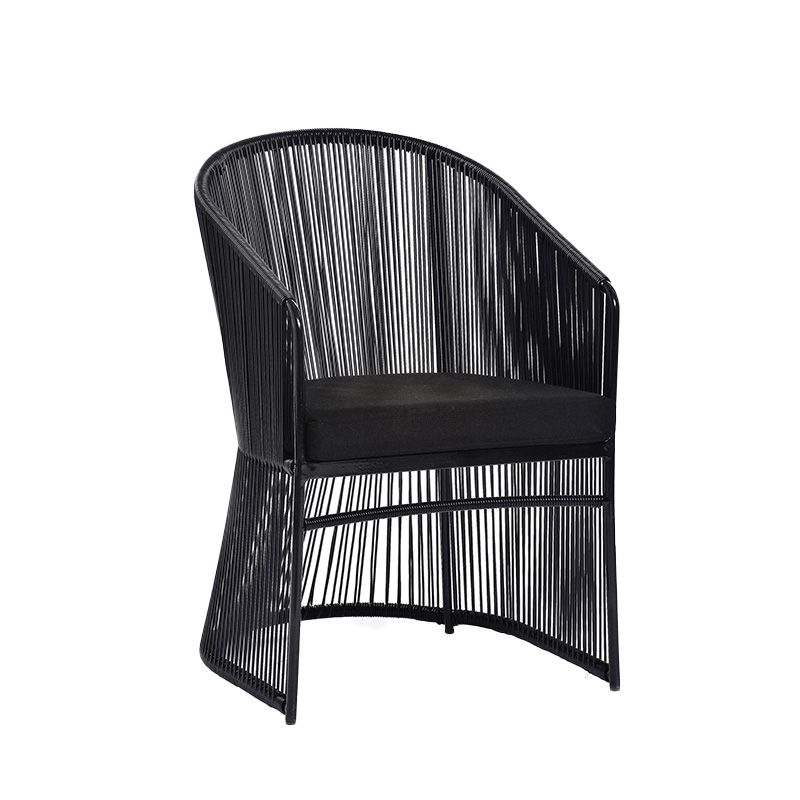 Removable Cushion Outdoor Chair with Arm Aluminum Dining Side Chair