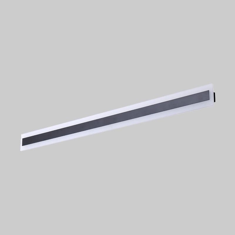 Linear Sconce Light Fixture Minimalism Metal LED Black Wall Mounted Lighting with Acrylic Shade