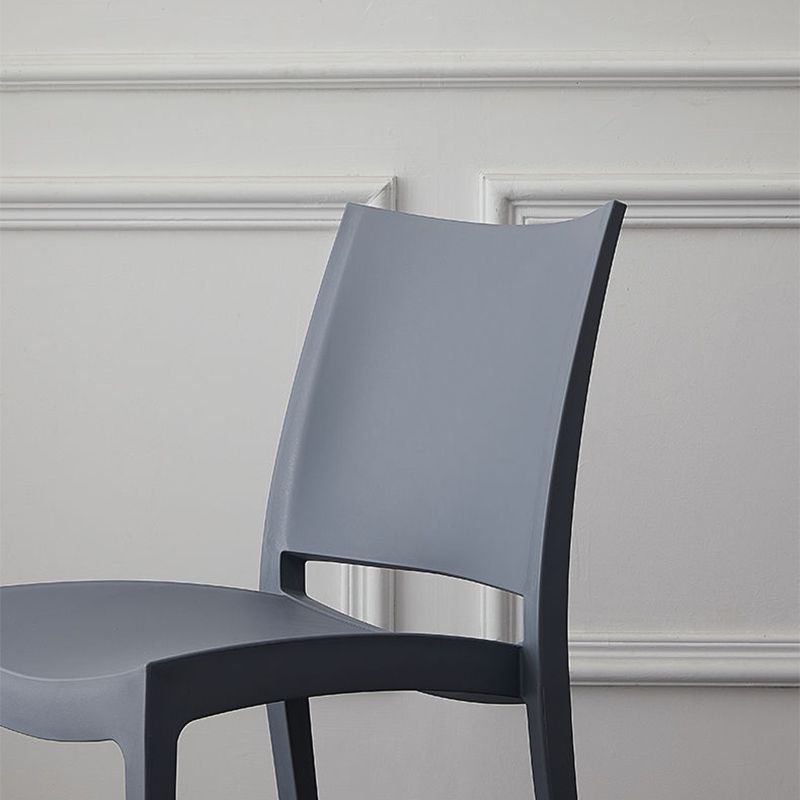 Dining Room Indoor Chair Plastic Armless Dining Accent Chair