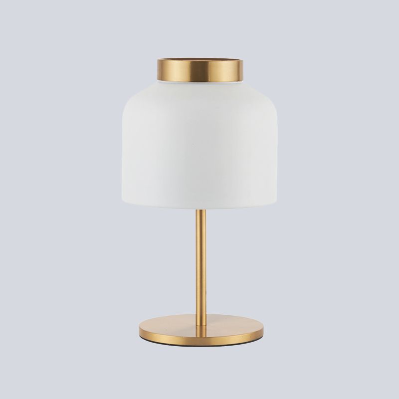 Jar Metal Night Table Light Post-modern 1 Bulbe Blanc White / Blue Nightstand lampe pour salle à manger