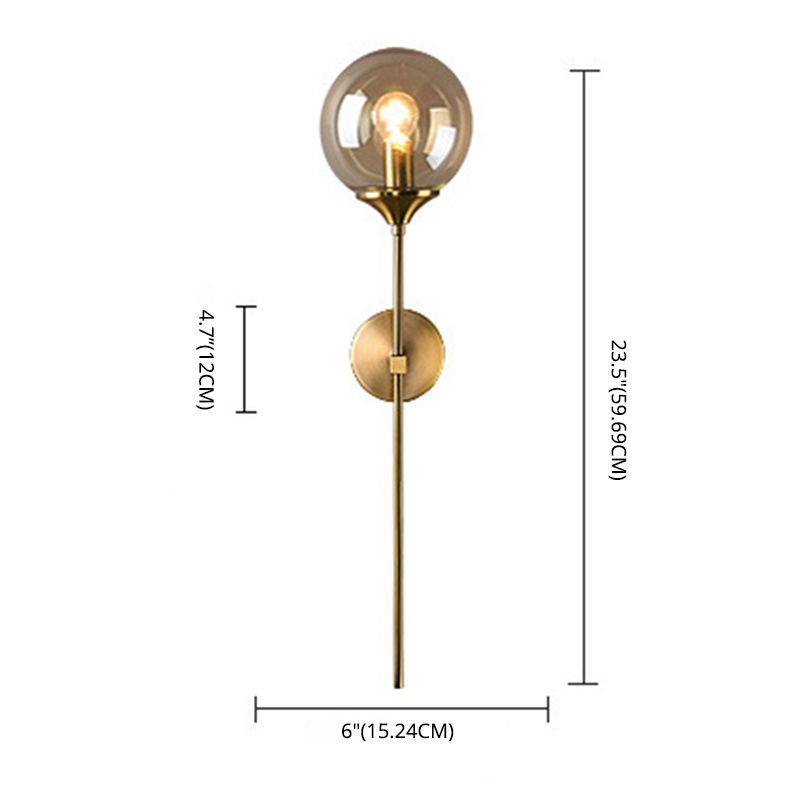 Retro -Nachtwandlampe Langarm Dekorative Glasball Innenwandbeleuchtung