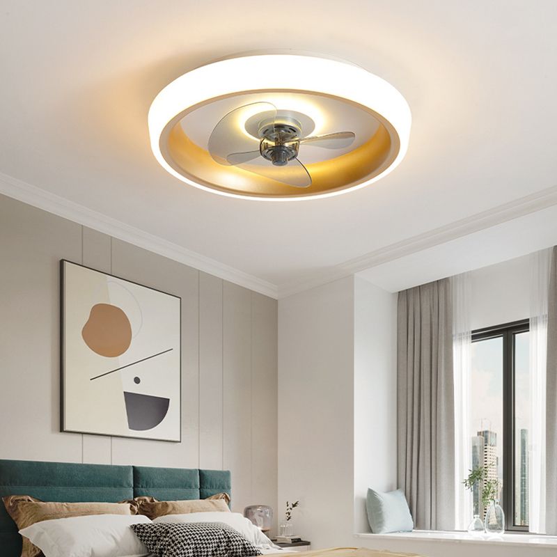 2 Light Ceiling Fan Lighting Modern Style Metal Ceiling Fan Lighting for Living Room