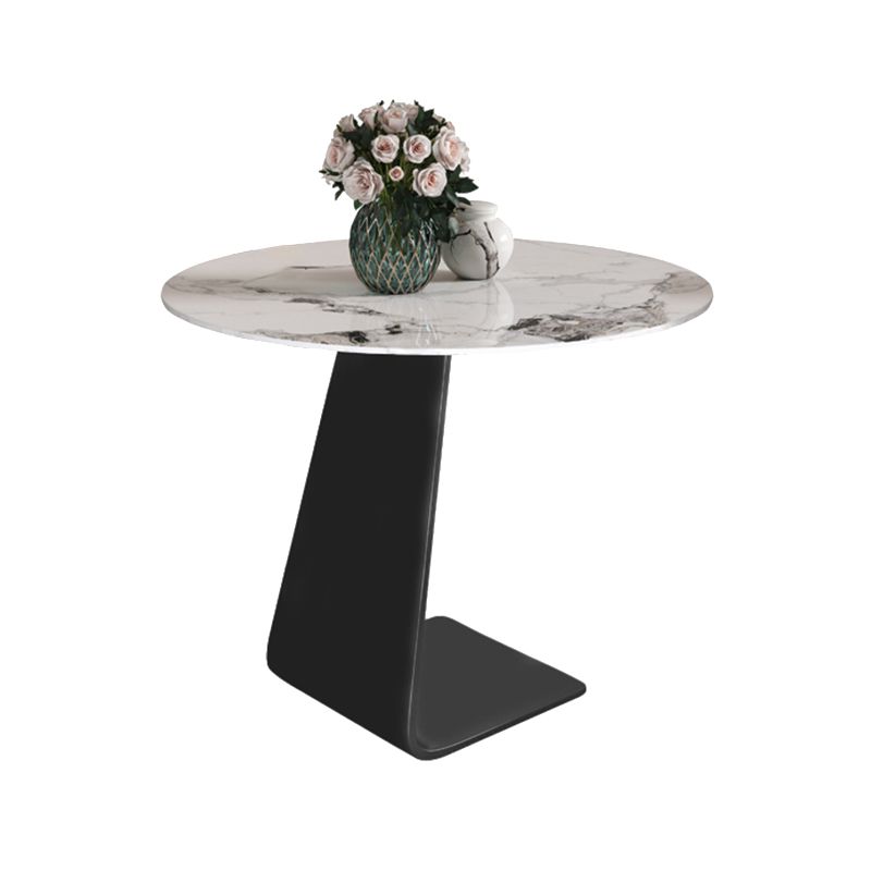 19"H Contemporary Corner Table Round Metal Accent Side Table