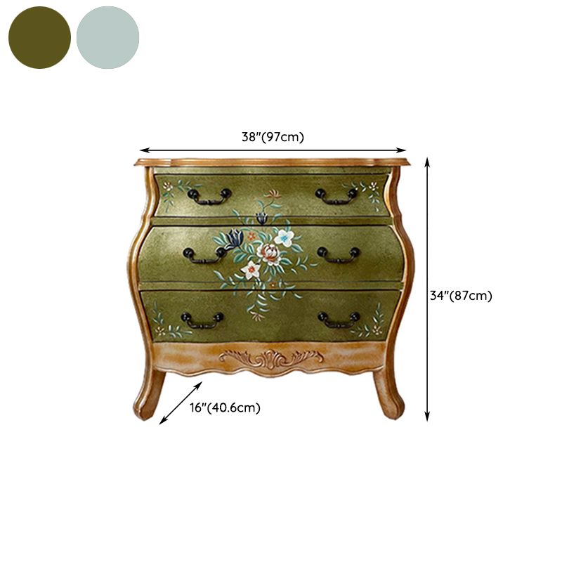 French Country Horizontal Storage Chest with Drawers for Home