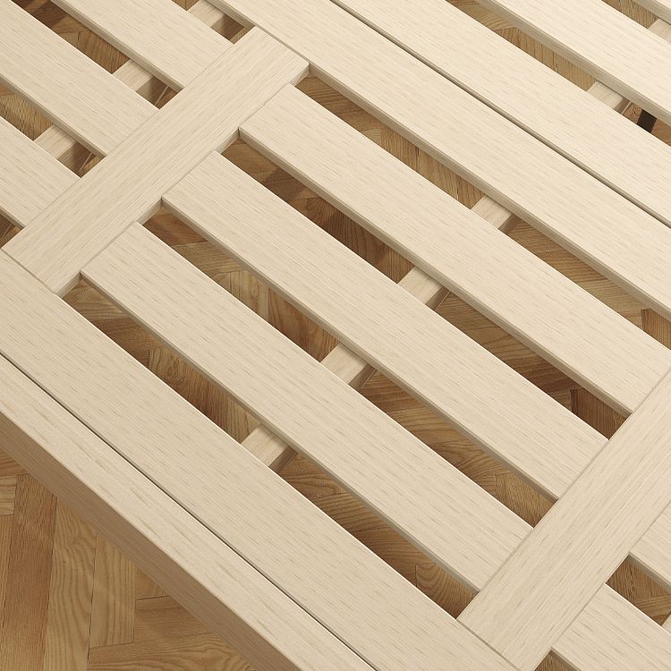 French Country Solid Wood Standard Bed Headboard Bed Frame with Legs