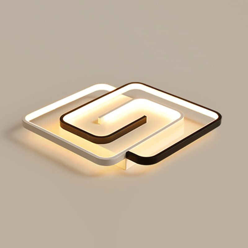 Modern Style Flush Mount Ceiling Light Minimalist LED Geometry Ceiling Lamp