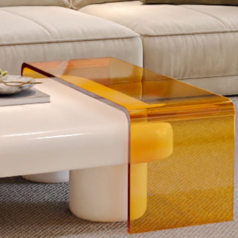 Contemporary 2 Nesting Coffee Table Set Square 4 Legs Cocktail Table