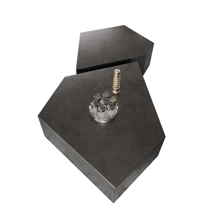Modern Grey/brown Stainless Steel Coffee Table for Living Room Cocktail Table