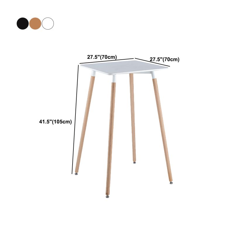 Modern Bistro Bar Table Fixed Bistro Bar Height Cocktail Table with Legs