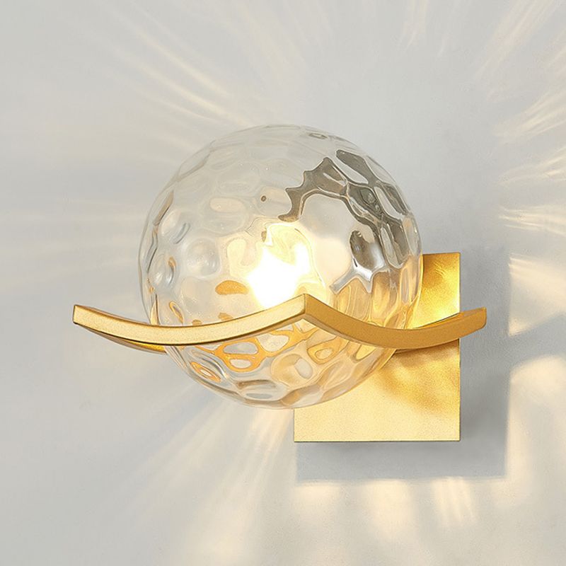 Lámparas de pared de bola de estilo modernas de vidrio 1 lámparas de pared ligeras