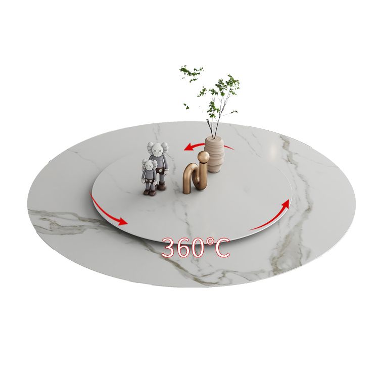 Modern Home Sintered Stone Table Round Pedestal Dining Table