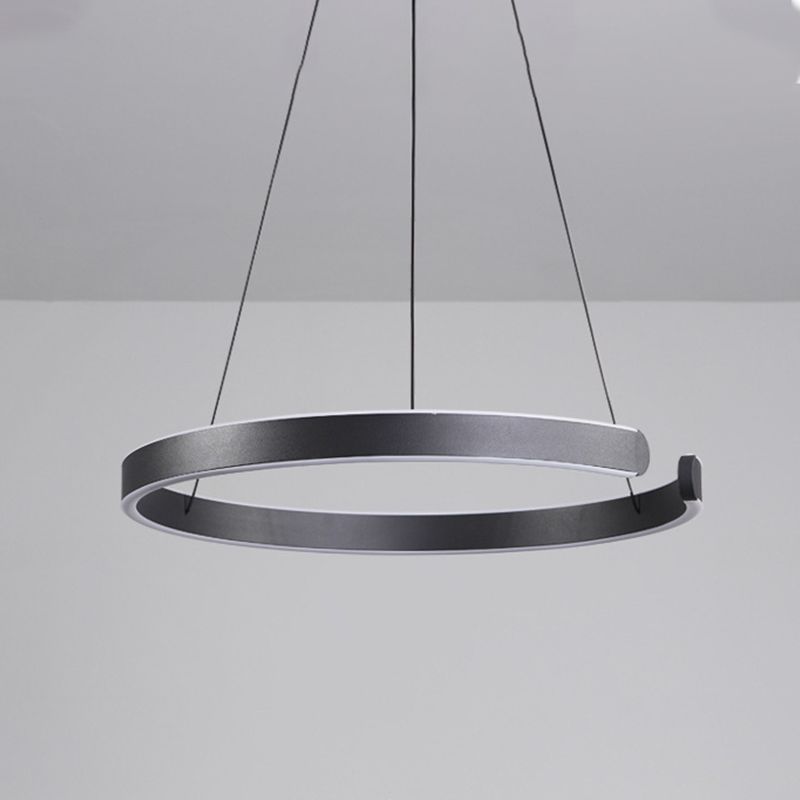 Linear Metal Pendant Light Fixtures Modern Style 2 Light Hanging Light Fixtures in Black