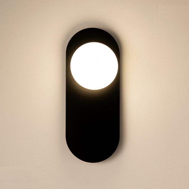 Single Modern Golden/Black Wall Mounted Sconce Shaded Wall Light for Bedroom