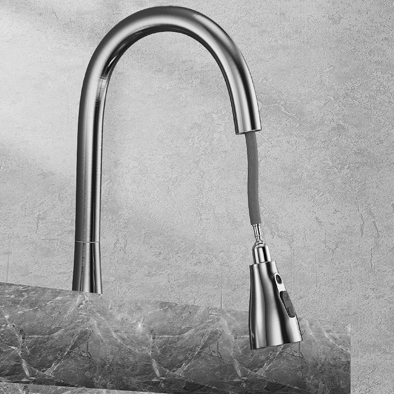 Touchless Sensor Kitchen Bar Faucet Swivel Spout with Pull Down Sprayer