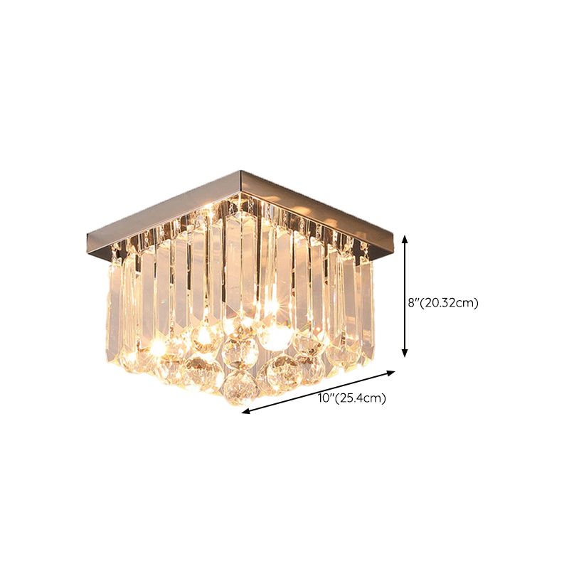 Ultra-Contemporary Flush Mount Lamp Crystal Ceiling Lighting for Foyer