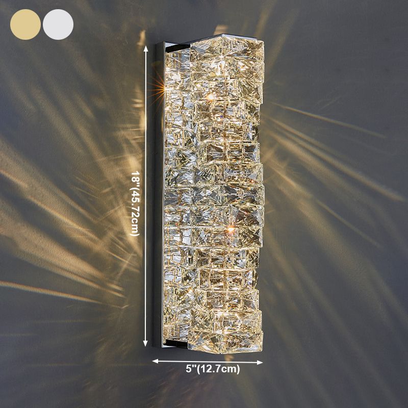 Geometrischer Schatten Einleichter Wandleuchter moderner Kristallwandmontageleuchte