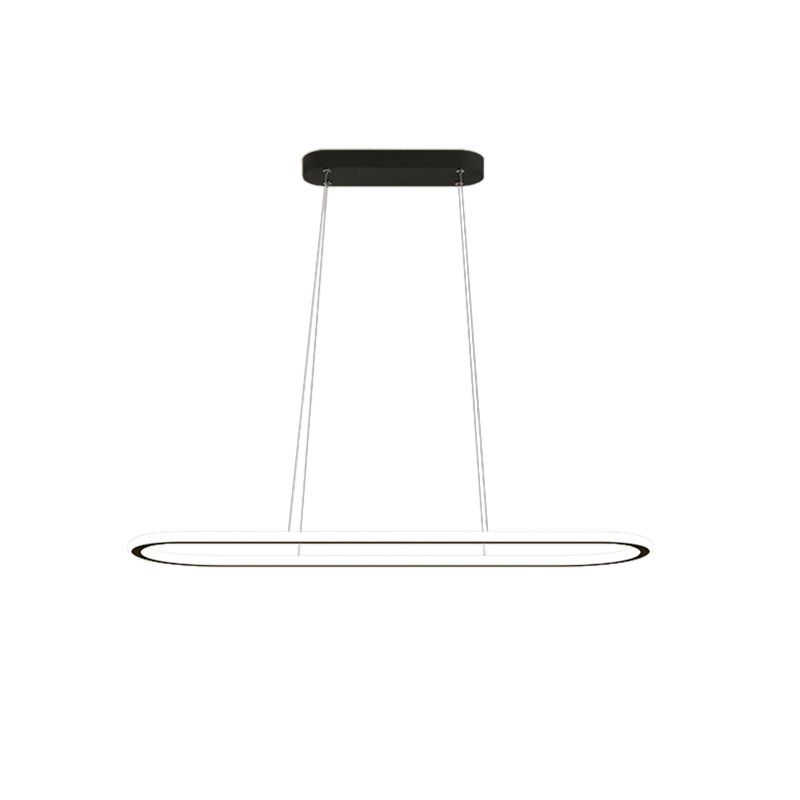 Simple Modern Nordic Style LED Hanging Island Pendant Light for Dining Room Office