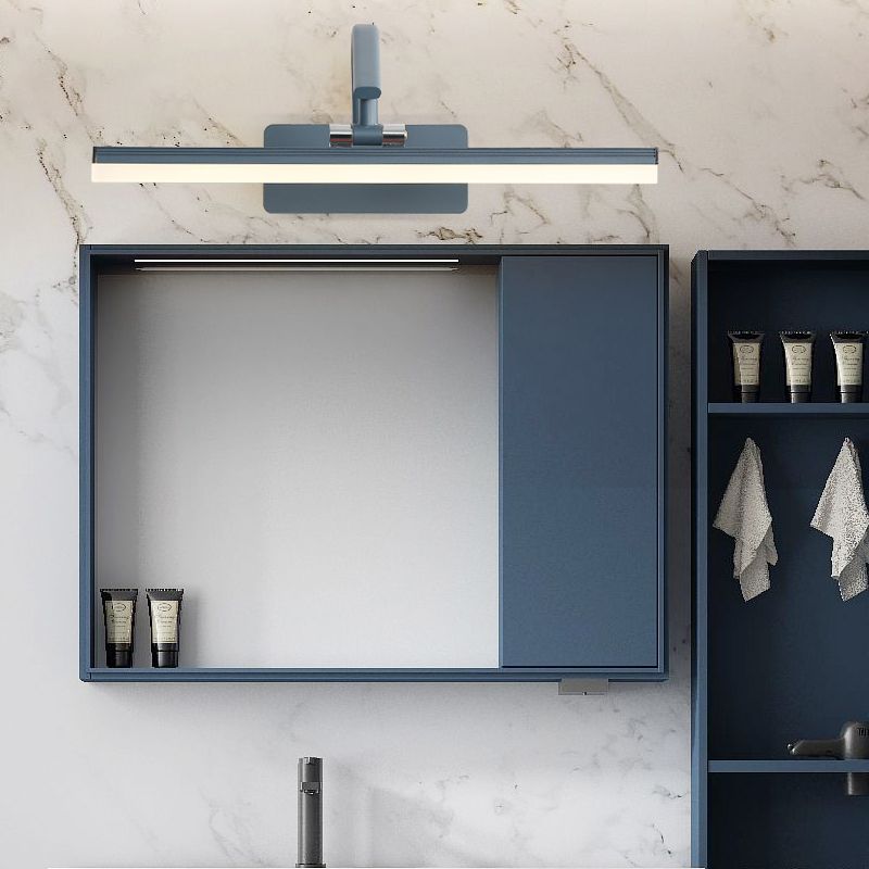Accensione a parete a forma lineare Metal in stile moderno 1 lampada scontata per bagno