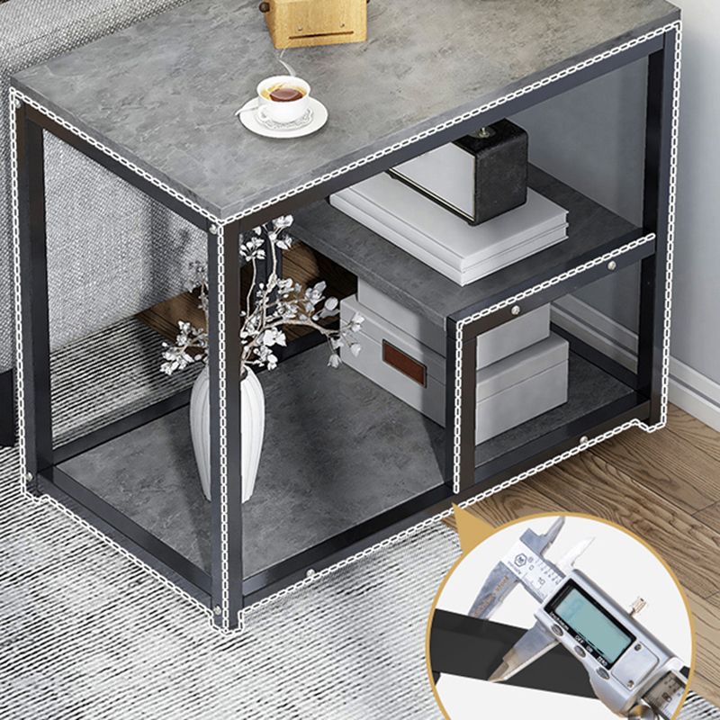 Industrial Rectangular Accent Side Table Metal Side End Snack Table