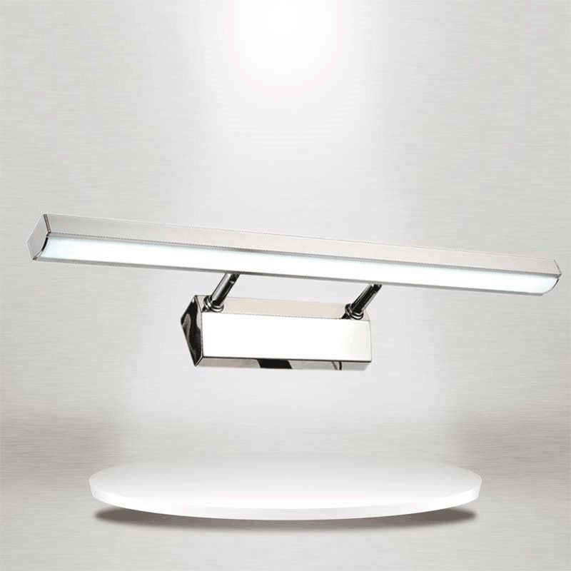 Modern Style Strip Mirror Light 1 Light LED Vanity Light in Silver for Toilet