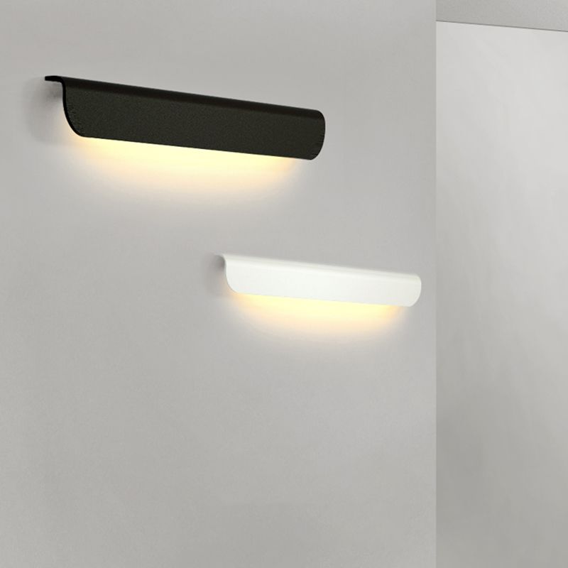 Modernism Wall Sconce Curved Outdoor Sconce Light Fixture for Courtyard