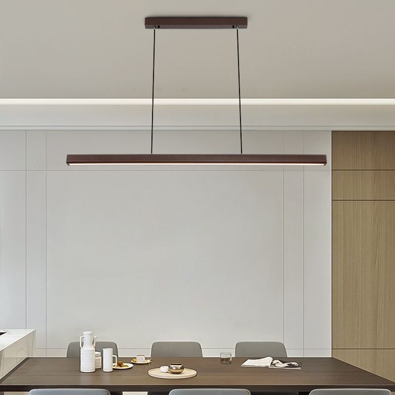 Minimalist Linear Island Pendant Lighting, 1-Light Acrylic Hanging Lights for Kitchen Island