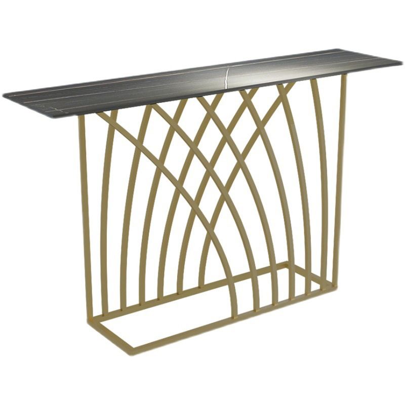 11.8 Inch Wide Console Table Slate Glam Rectangle Hall Console